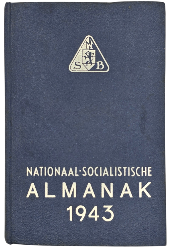 Original WW2 Dutch Collaboration NSB Book - Nationaalsocialistische Almanak with two maps (1943)