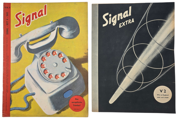 Original WW2 German Magazine - Signal No. 4, German language + add-on (1945)