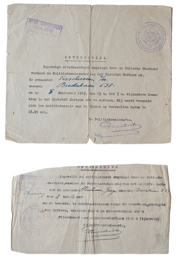 Document set Antwerp Belgium district Merksem