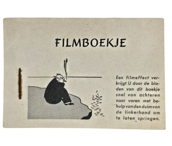 Original WW2 Dutch Collaboration NSB Document - Flip book, Filmboekje Churchill V actie (1941)