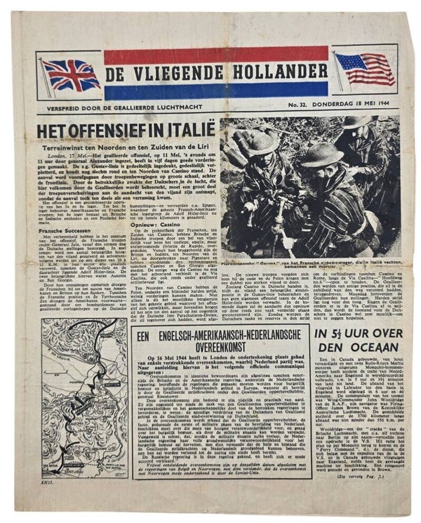 Original WW2 Dutch Leaflet - XH 15 De Vliegende Hollander No. 32, Italy, Not spread (1944)