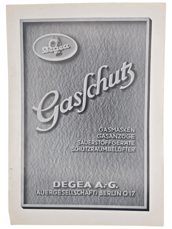 Original WW2 German Luftschutz Document - Degea Gasschutz advertisement
