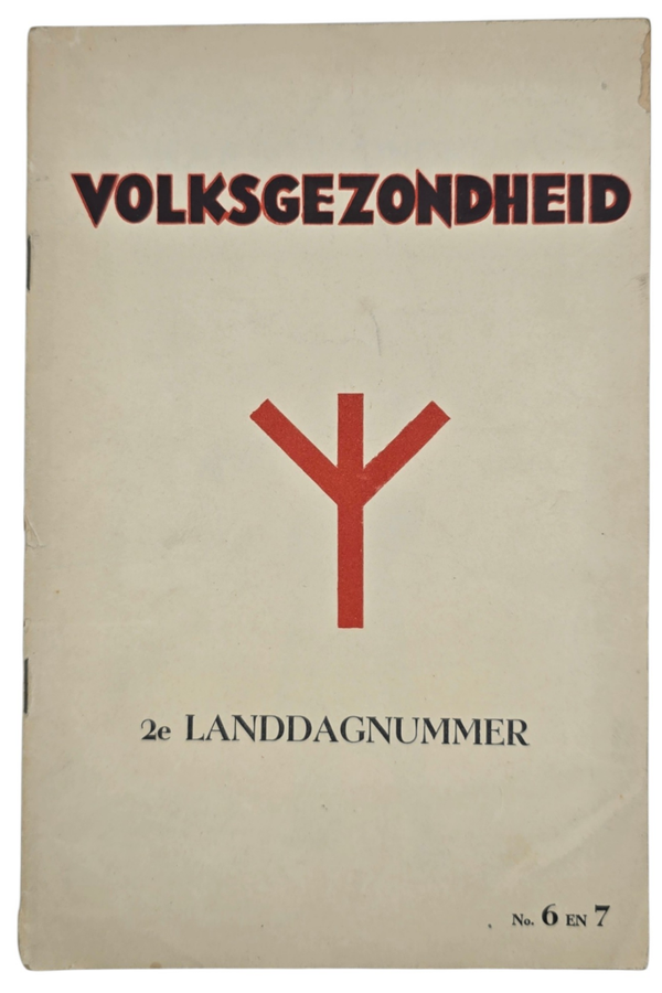 Original WW2 Dutch Collaboration NSB Magazine - Volksgezondheid Orgaan van Medisch Front 1st Year No. 6 & 7 ''2e Landdagnummer'', Maarssen (1941)