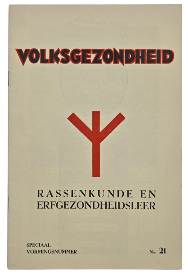 Original WW2 Dutch Collaboration NSB Magazine - Volksgezondheid Orgaan van Medisch Front 2nd Year No. 21 Rassenkunde en Erfgezondheidsleer (1943)