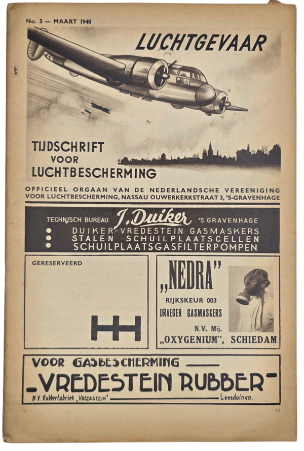 Original WW2 Dutch LBD Magazine - Luchtgevaar, No. 3, March, Fokker G1 G-1 (1940)