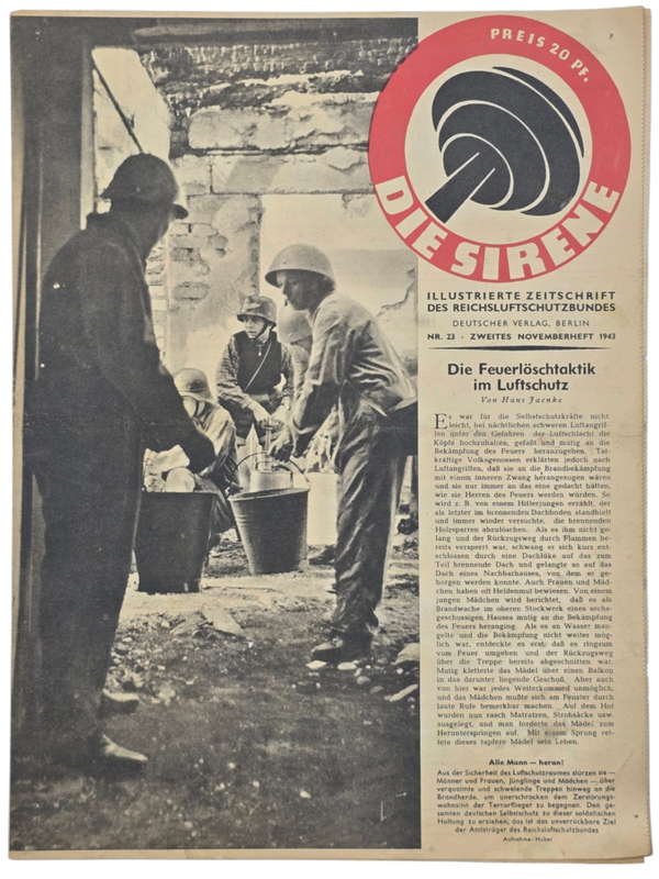 Original WW2 German RLB Magazine - Die Sirene, Nr. 23 (1943)