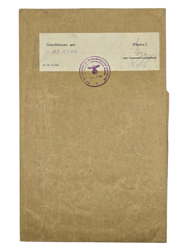 Original WW2 Dutch German Document - Sicherheitspolizei Den Haag SD envelope (1944)