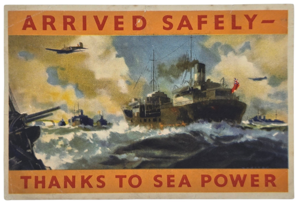 Original WW2 British Leaflet - Arrived safely thanks to sea power, Malaysia