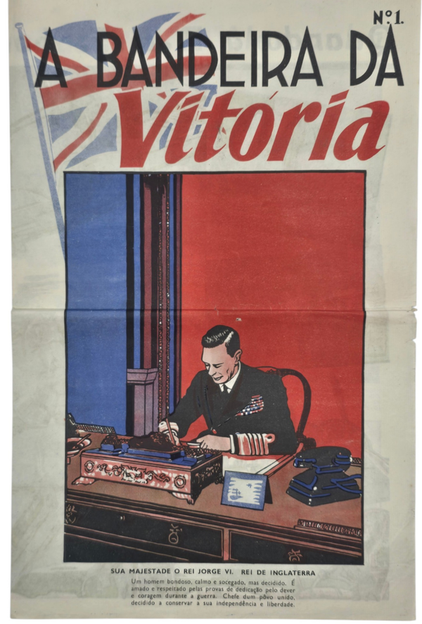 Original WW2 British Leaflet - A Bandeira da Vitoria No. 1, Portugal (1942)