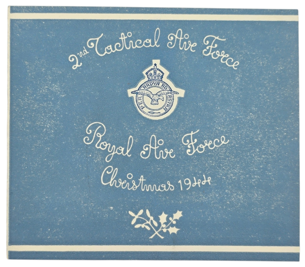 Original WW2 British Document - 2nd Tactical Air Force Royal Air Force Christmas card (1944)