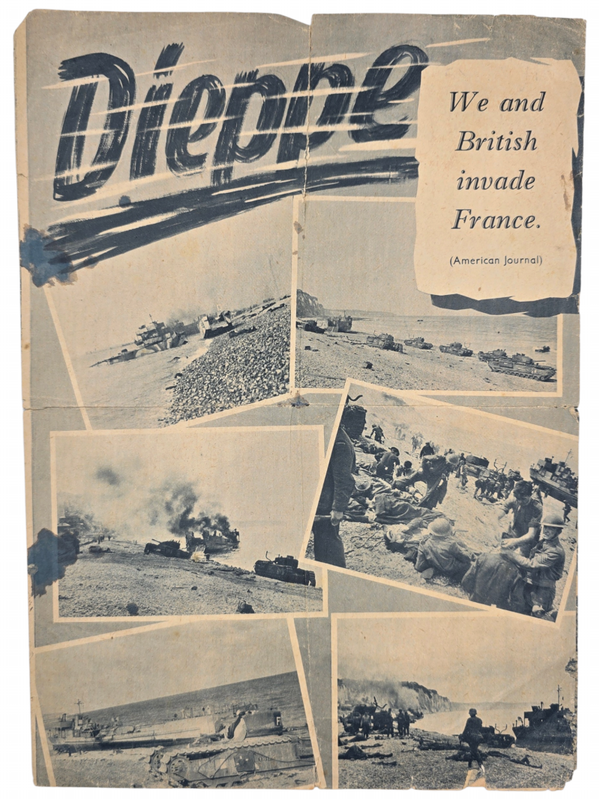 Original WW2 German Leaflet - 451/DE/VIII Dieppe, We and British invade France (1942)