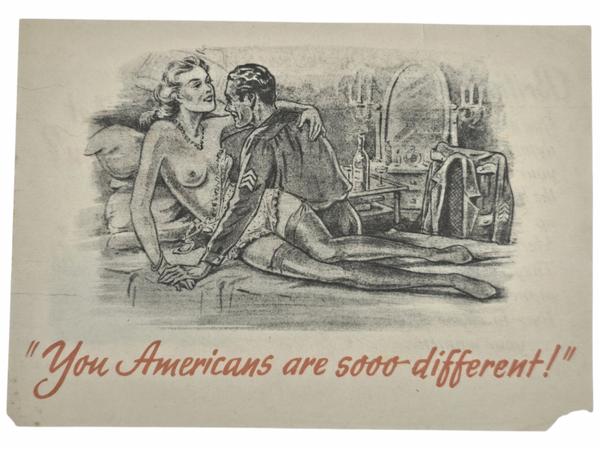 Original WW2 German Leaflet - AI-037-2-44 You Americans are sooo different! (1944)