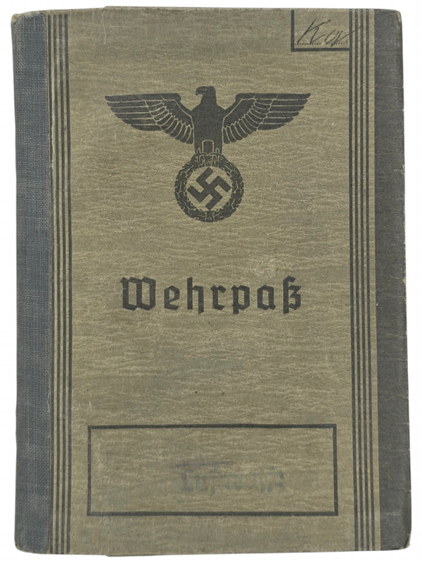 Original WW2 German Document - Wehrpass Luftwaffe Braunschweig Wehrpflichtiger (1937 1944)