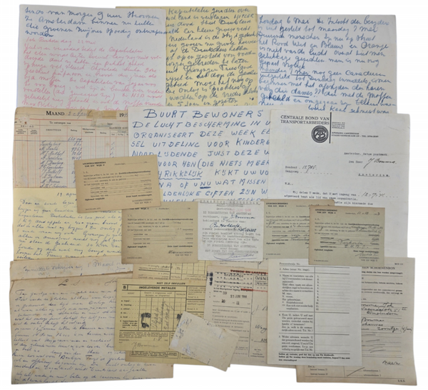 Original WW2 Dutch LBD Document - Luchtbeschermingsdienst Blokhoofd Amsterdam document set (1943 1945)