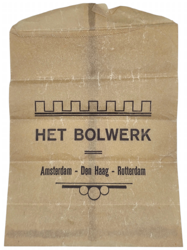 Original WW2 Dutch Collaboration NSB Document - Het Bolwerk NSB bookstore paper bag