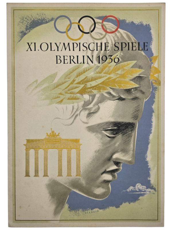 Original WW2 German Document - Deutsches Reichspost Telegram Olympische Spielen, Olympic games (1936)