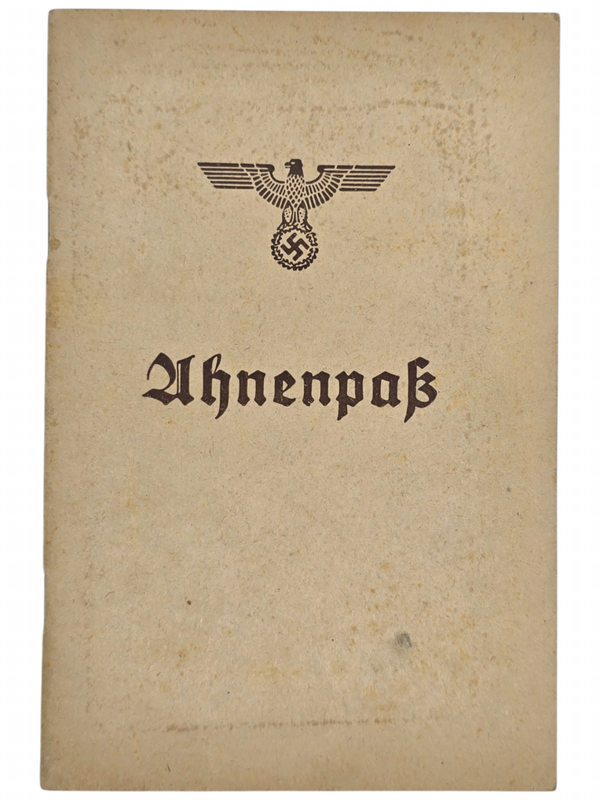 Original WW2 German Document - Ahnenpass Mähr Schönberg (1942)