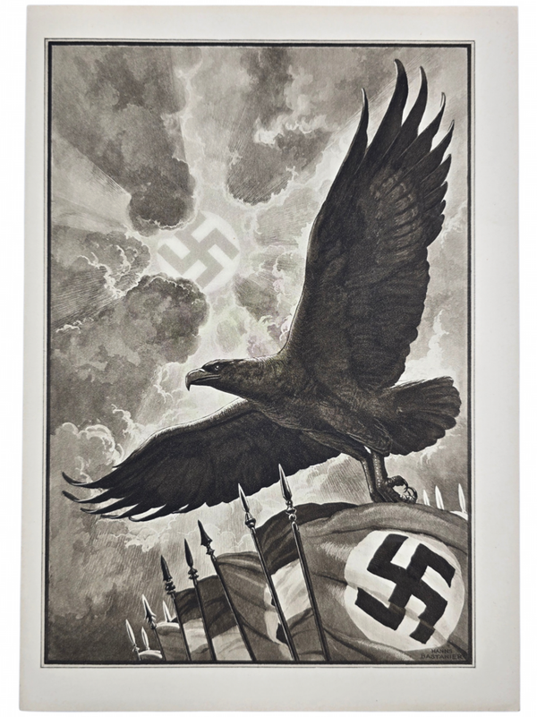 Original WW2 German Document - Deutsches Reichspost Telegram Eagle over Germany (1935)