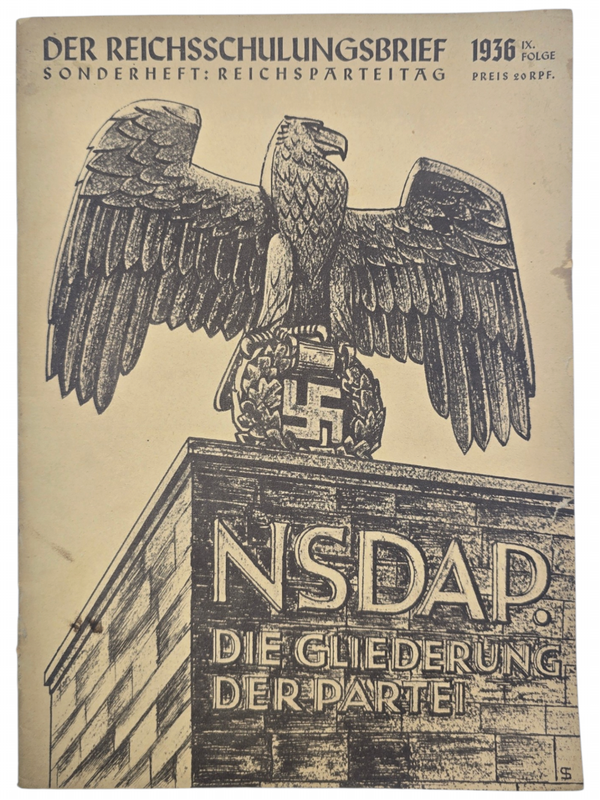 Original WW2 German NSDAP Magazine - Der Reichsschulungsbrief Sonderheft Reichsparteitag (1936)