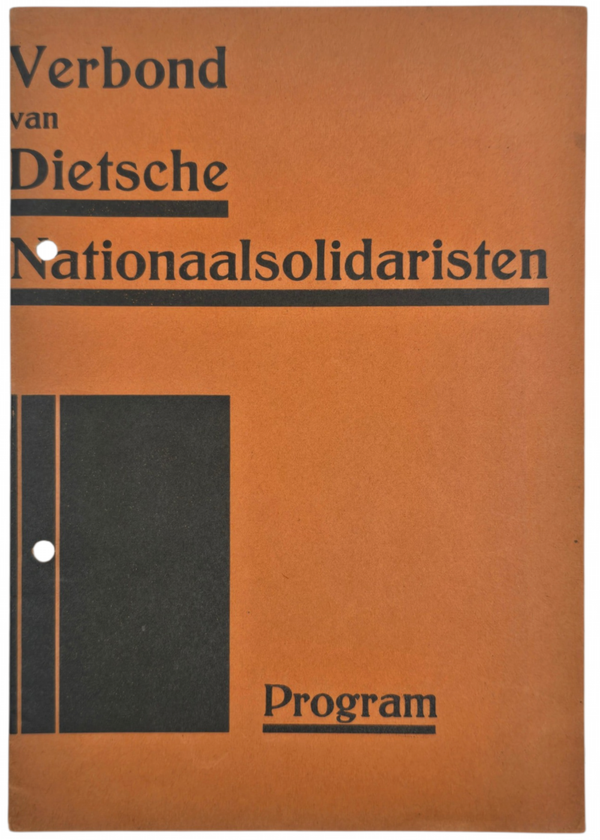 Original WW2 Flemish Collaboration Brochure - Verbond van Dietsche Nationaalsolidaristen Program