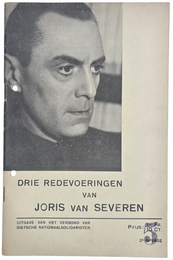 Original WW2 Flemish Collaboration Brochure - Drie redevoeringen van Joris van Severen (1938)