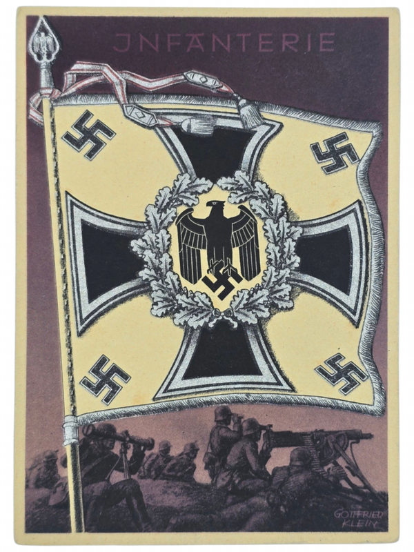 Original WW2 German Postcard - Infanterie, Gottfried Klein