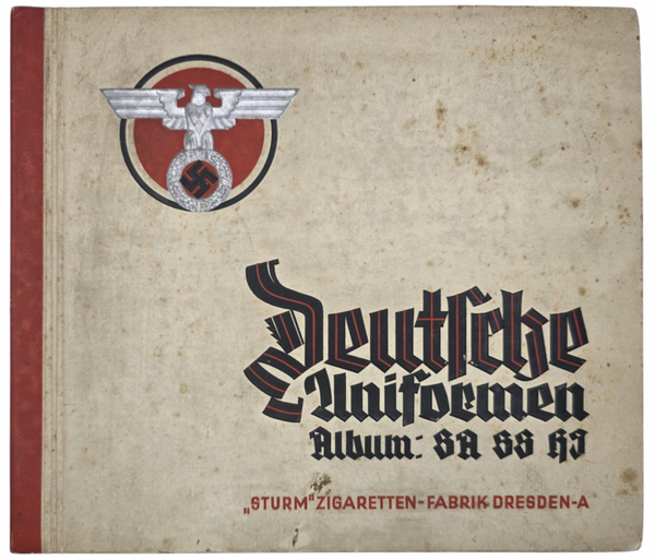 Original WW2 German Book - Deutsche Uniformen Album: SA SS HJ, Sturm Zigaretten Fabrik Dresden (1933)