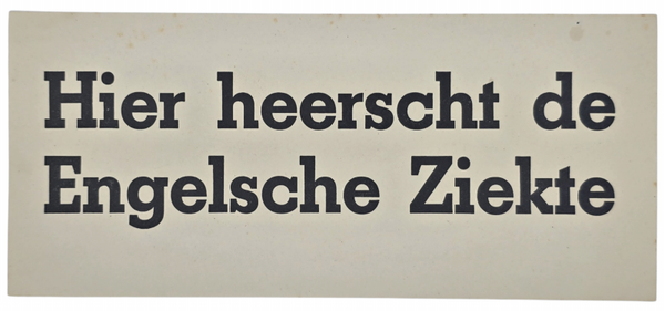 Original WW2 Dutch Collaboration NSB Document - ''Hier heerscht de Engelsche Ziekte''