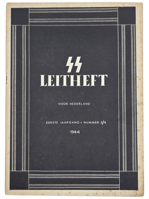 Original WW2 Dutch Waffen SS Brochure - SS Leitheft voor Nederland, 1st year No. 3/4 (1944)