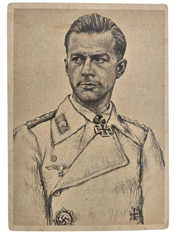Original WW2 German Postcard - Knights Cross Wearer Ritterkreuzträger Hauptmann Herbert Gomille, Panzer