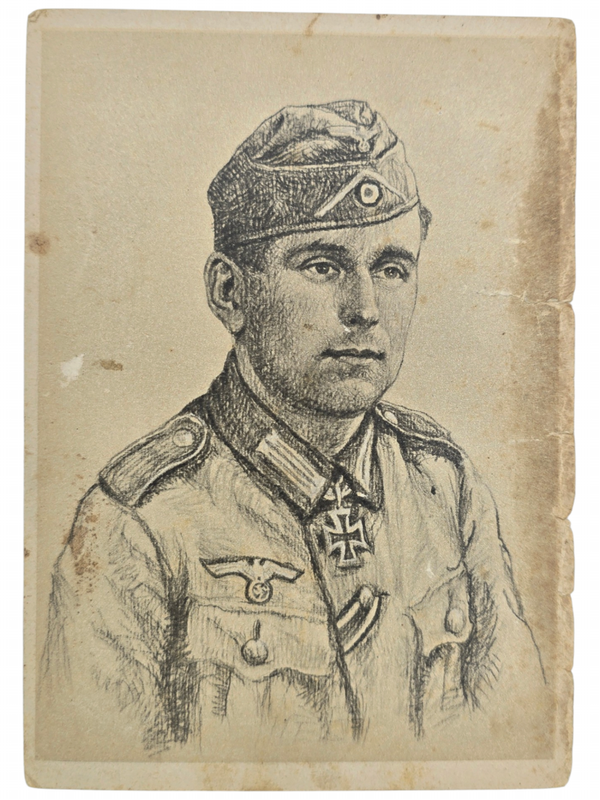 Original WW2 German Postcard - Knights Cross Wearer Ritterkreuzträger Gefreiter Heinz Berger, Grenadier