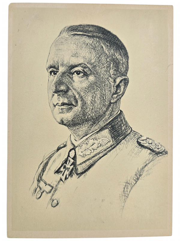 Original WW2 German Postcard - Knights Cross Wearer Ritterkreuzträger General der Infanterie Fritz-Erich von Manstein