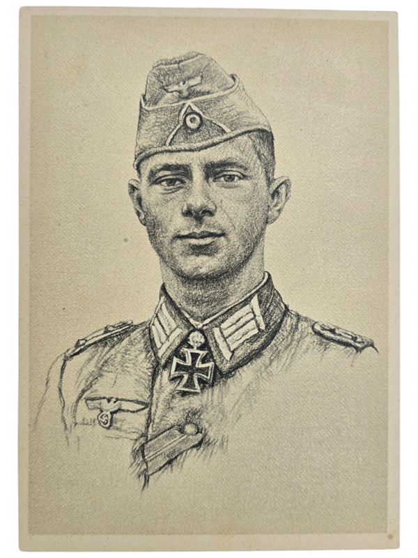 Original WW2 German Postcard - Knights Cross Wearer Ritterkreuzträger Leutnant Ekkehard Kylling-Schmidt