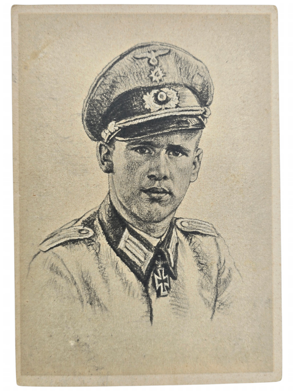 Original WW2 German Postcard - Knights Cross Wearer Ritterkreuzträger Leutnant Gunther von Falkenhayn