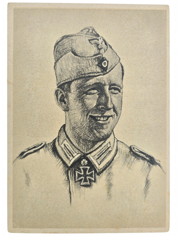 Original WW2 German Postcard - Knights Cross Wearer Ritterkreuzträger Gefreiter Georg Rietscher
