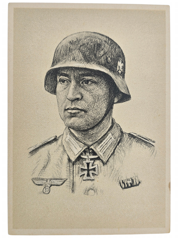 Original WW2 German Postcard - Knights Cross Wearer Ritterkreuzträger Oberfeldwebel Gustav Krutmeier