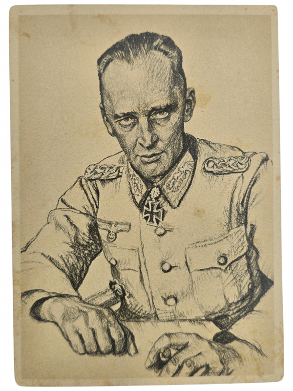 Original WW2 German Postcard - Knights Cross Wearer Ritterkreuzträger Oberst Walter Hoernlein