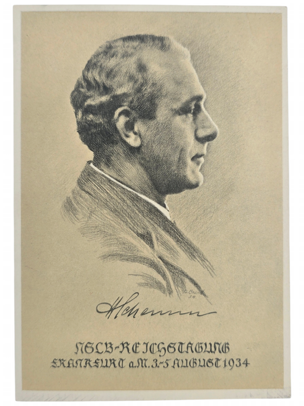 Original WW2 German Postcard - NSLB Lehrerbund Hans Schemm, Reichstagung Frankfurt am Main (1934)
