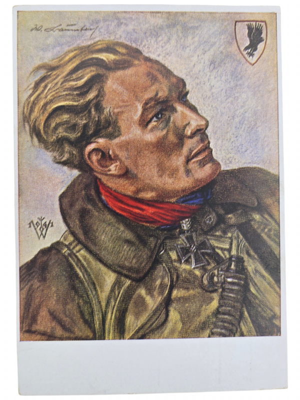 Original WW2 German Postcard - Knights Cross Wearer Ritterkreuzträger Luftwaffe Hauptmann Werner Baumbach, W. Willrich