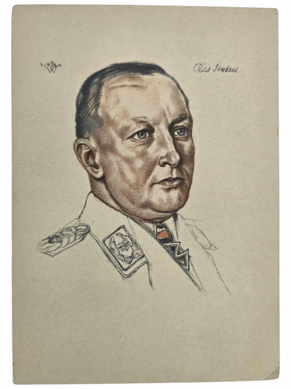 Original WW2 German Postcard - Knights Cross Wearer Ritterkreuzträger Luftwaffe General der Flieger Kurt Student, W. Willrich