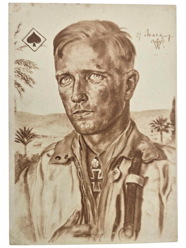 Original WW2 German Postcard - Knights Cross Wearer Ritterkreuzträger Luftwaffe Major Freiherr von Maltzahn, W. Willrich
