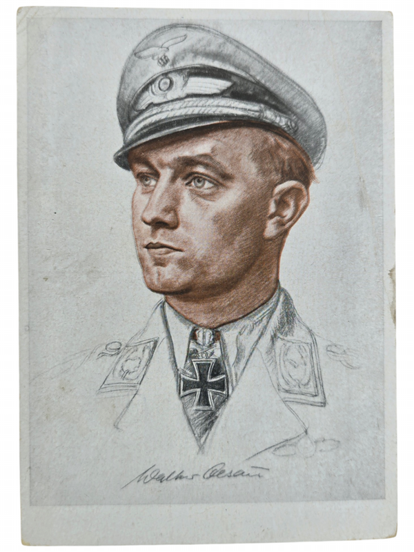 Original WW2 German Postcard - Knights Cross Wearer Ritterkreuzträger Luftwaffe Major Oesau, W. Willrich