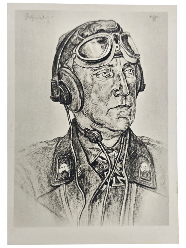 Original WW2 German Postcard - Knights Cross Wearer Ritterkreuzträger Panzer Oberst Rothenburg, W. Willrich