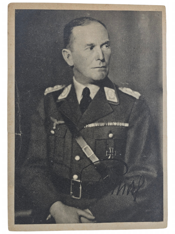 Original WW2 German Postcard - Knights Cross Wearer Ritterkreuzträger Luftwaffe General der Flakartillerie Rüdel (1944)