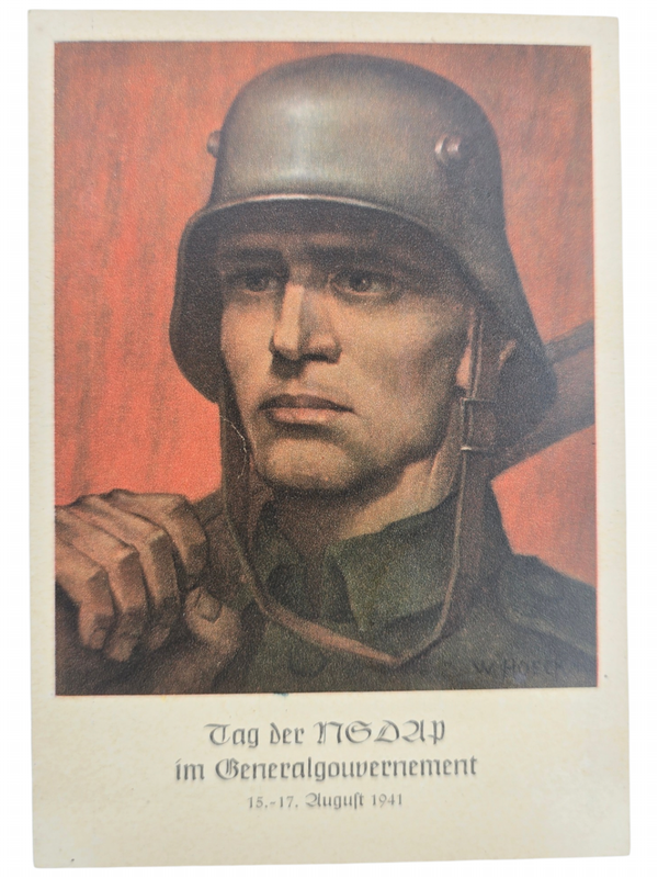 Original WW2 German Postcard - Tag der NSDAP im Generalgouvernement, Krakau, Poland (1941)