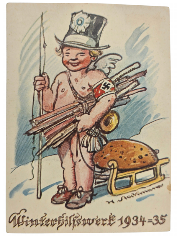 Original WW2 German Postcard - WHW Winterhilfswerk 1934 35 Gau Muchen-Oby (1934)