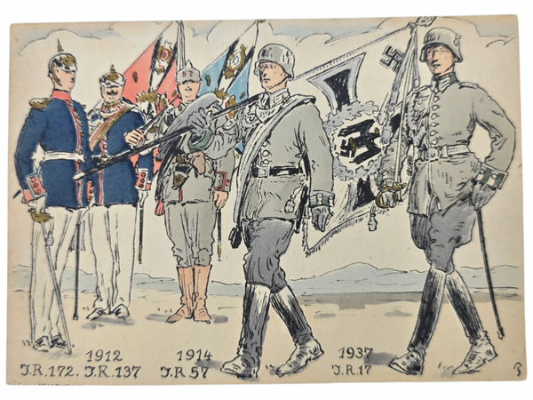 Original WW2 German Postcard - Deutsche Wehrmacht Infanterie Regiment 82 (1937)