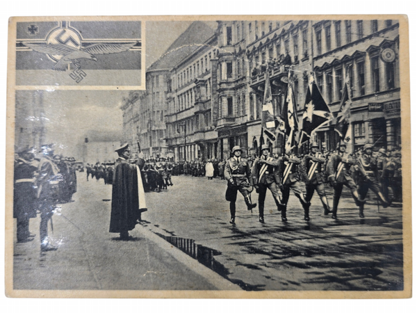 Original WW2 German Postcard - Parade am tage der Luftwaffe, Hermann Göring (1940)