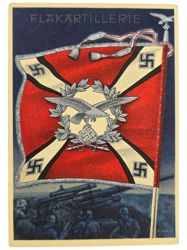 Original WW2 German Postcard - Flakartillerie, Gottfried Klein