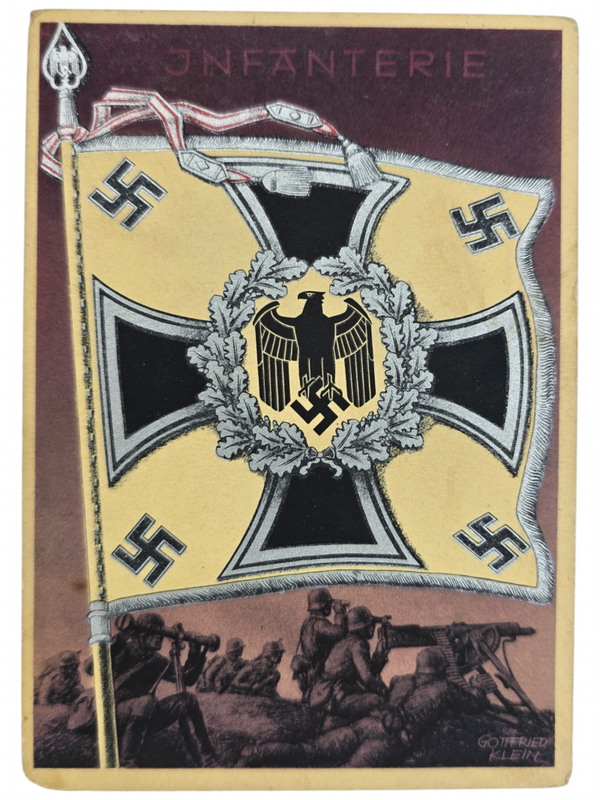 Original WW2 German Postcard - Infanterie, Gottfried Klein